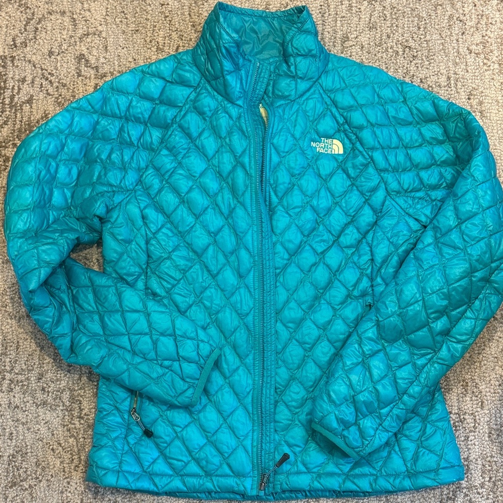 The North Face Women's Teal Quilted Puffer Jacket